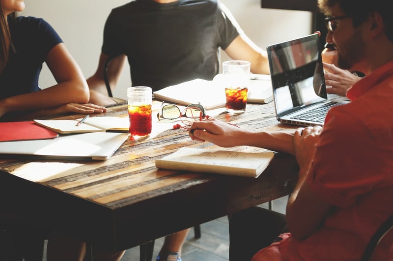 Business People Discussing Career Growth